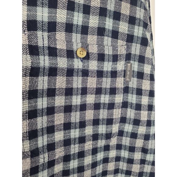 Woolrich blue grey plaid cotton long sleeve button down shirt - 2XL / XXL - Picture 3 of 6